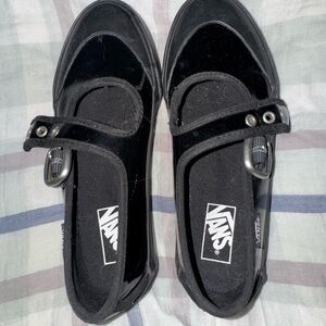 Vans Black Kids Mary Jane Style Slip-On Sneakers